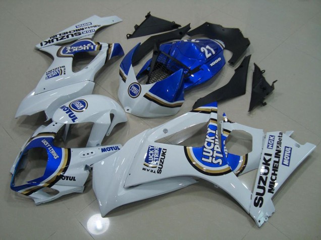 Azul Lucky Strike Carenado Moto Suzuki GSXR 1000 K7 2007-2008 Azul Lucky Strike Carenado Moto Suzuki GSXR 1000 K7 2007-2008