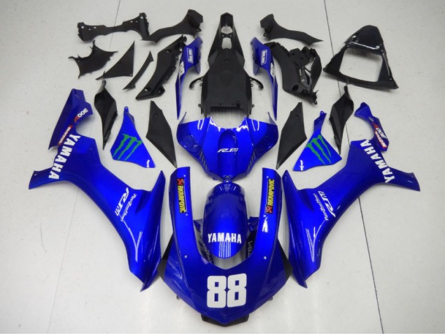 Azul Monster 88 Carenado Moto Yamaha R1 2015-2019 Azul Monster 88 Carenado Moto Yamaha R1 2015-2019