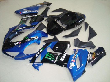Azul Monster Carenado Moto Kawasaki ZX6R 2005-2006
