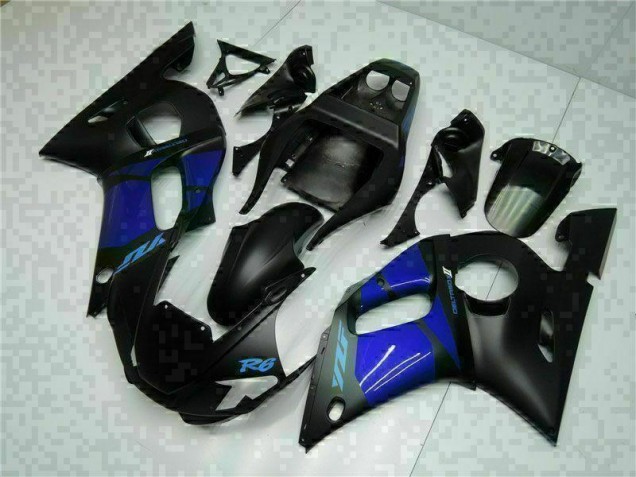 Azul Negro ABS Moto Plástica Yamaha R6 1998-2002 Azul Negro ABS Moto Plástica Yamaha R6 1998-2002