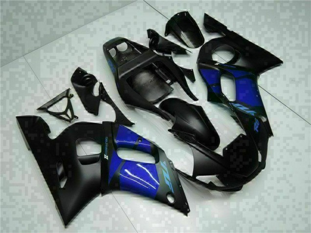 Azul Negro ABS Moto Plástica Yamaha R6 1998-2002 Azul Negro ABS Moto Plástica Yamaha R6 1998-2002