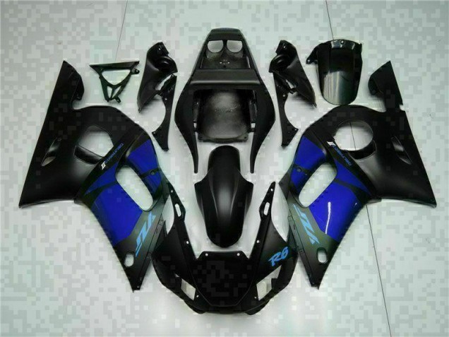 Azul Negro ABS Moto Plástica Yamaha R6 1998-2002 Azul Negro ABS Moto Plástica Yamaha R6 1998-2002