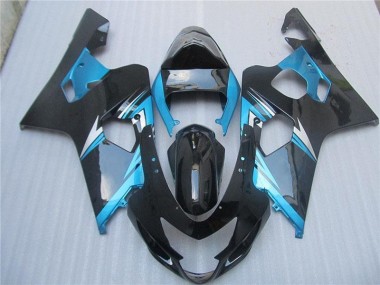 Azul Negro ABS Moto Plástico Suzuki GSXR 600 / 750 K4 2004-2005
