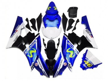 Azul Negro Blanco Carenado Moto Yamaha R6 2006-2007