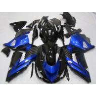 Azul Negro Carenado Moto Kawasaki ZX14R ZZR 1400 2006-2011