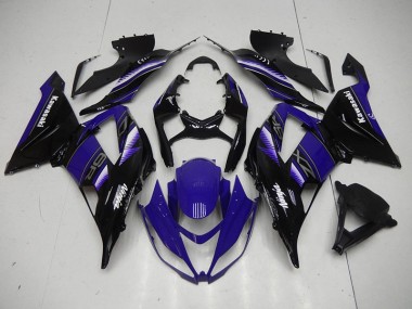 Azul Negro Carenado Moto Kawasaki ZX6R 2013-2018