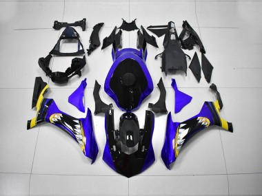 Azul Negro Inyección Kits Carenado Moto Yamaha R1 2015-2019