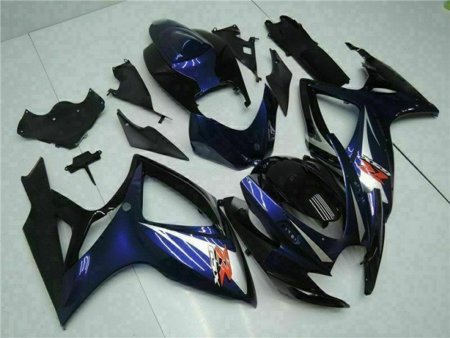 Azul Negro Kit Carenado ABS Completo Suzuki GSXR 600 / 750 K6 2006-2007 Azul Negro Kit Carenado ABS Completo Suzuki GSXR 600 / 750 K6 2006-2007