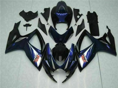Azul Negro Kit Carenado ABS Completo Suzuki GSXR 600 / 750 K6 2006-2007