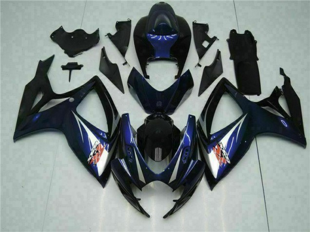 Azul Negro Kit Carenado ABS Completo Suzuki GSXR 600 / 750 K6 2006-2007 Azul Negro Kit Carenado ABS Completo Suzuki GSXR 600 / 750 K6 2006-2007