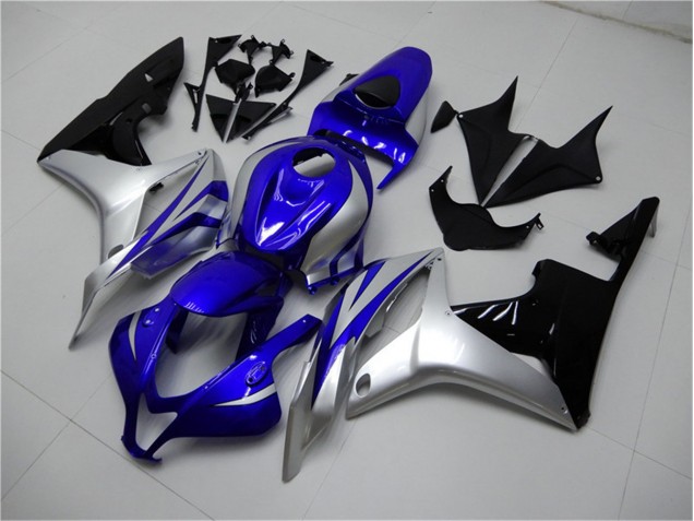 Azul Plata Negro Carenado Moto Honda CBR 600 RR 2007-2008 Azul Plata Negro Carenado Moto Honda CBR 600 RR 2007-2008