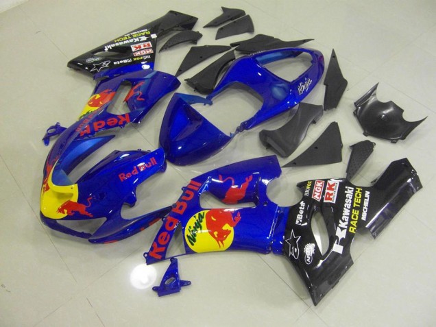 Azul Red Bull Carenado Moto Kawasaki ZX6R 2005-2006 Azul Red Bull Carenado Moto Kawasaki ZX6R 2005-2006