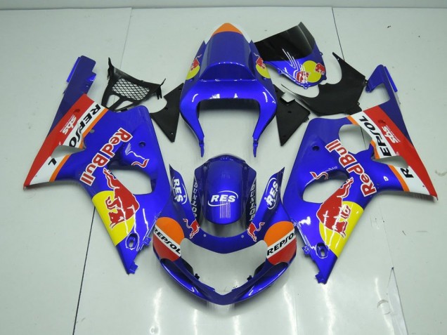Azul Red Bull Carenado Moto Suzuki GSXR 1000 K1 2000-2002 Azul Red Bull Carenado Moto Suzuki GSXR 1000 K1 2000-2002