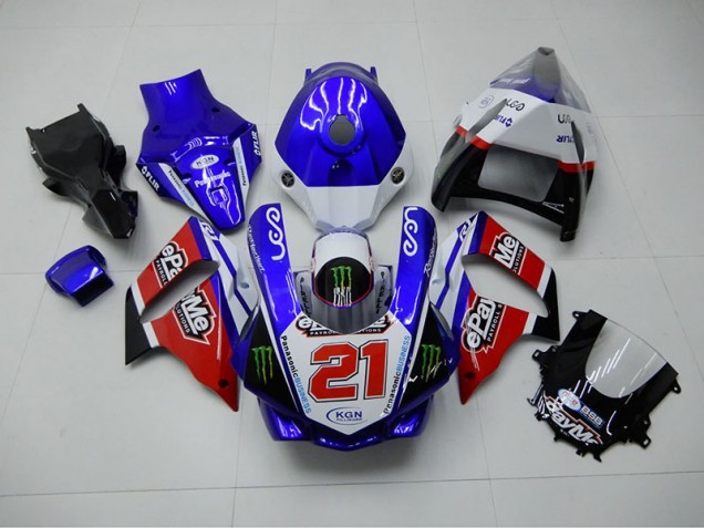 Azul Rojo KGN 21 Carenado Moto Yamaha R1 2015-2019 Azul Rojo KGN 21 Carenado Moto Yamaha R1 2015-2019