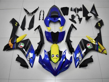 Azul Tiburón Carenado Moto Yamaha R1 2007-2008