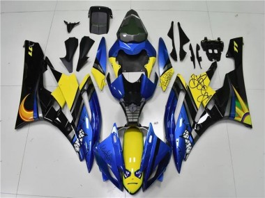 Azul Tiburón Carenado Moto Yamaha R6 2006-2007