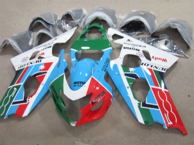 Azul Verde Blanco Motul Carenado Moto Suzuki GSXR 600 K1 K2 K3 2001-2003