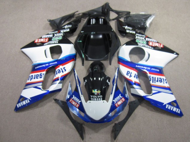BM FIMER VOLVO Azul Blanco Negro Carenado Moto Yamaha R6 1998-2002 BM FIMER VOLVO Azul Blanco Negro Carenado Moto Yamaha R6 1998-2002