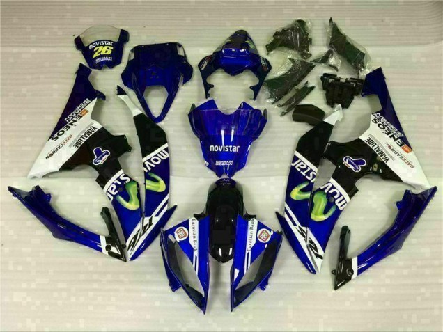 Blanco Azul Kit ABS Carenado Motocicleta Yamaha R6 2008-2016 Blanco Azul Kit ABS Carenado Motocicleta Yamaha R6 2008-2016