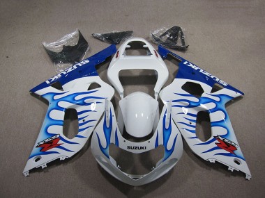 Blanco Azul Llama Carenado Moto Suzuki GSXR 750 K1 K2 K3 2001-2003