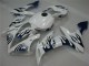 Blanco Azul Llama Carenado Moto Yamaha R1 2004-2006 Blanco Azul Llama Carenado Moto Yamaha R1 2004-2006