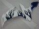 Blanco Azul Llama Carenado Moto Yamaha R1 2004-2006 Blanco Azul Llama Carenado Moto Yamaha R1 2004-2006