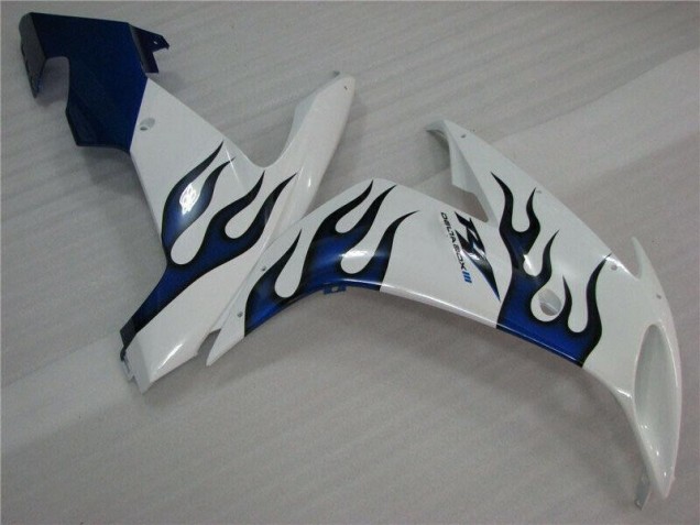 Blanco Azul Llama Carenado Moto Yamaha R1 2004-2006 Blanco Azul Llama Carenado Moto Yamaha R1 2004-2006