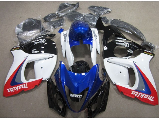Blanco Azul Makita Carenado Moto Suzuki GSXR 1300 Hayabusa 2008-2019 Blanco Azul Makita Carenado Moto Suzuki GSXR 1300 Hayabusa 2008-2019
