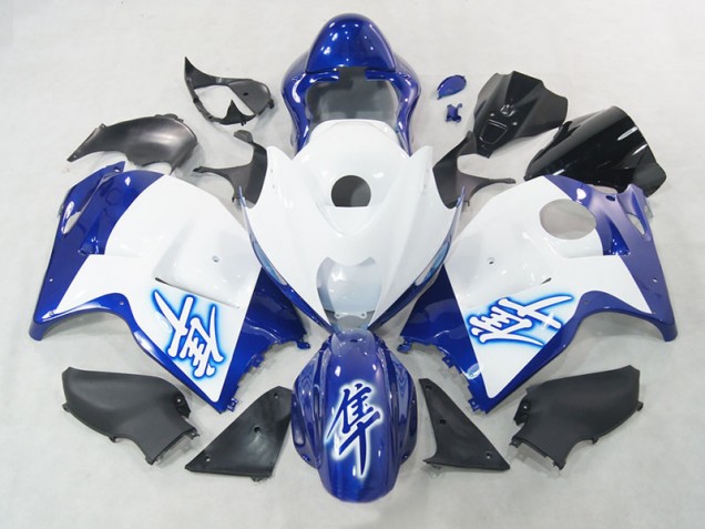 Blanco Azul Moto Plástica Suzuki GSXR 1300 Hayabusa 1996-2007