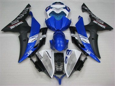 Blanco Azul Negro Carenado Moto Yamaha R6 2008-2016