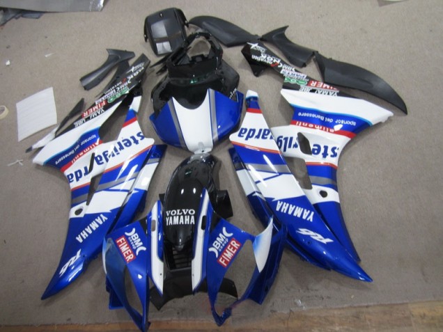 Blanco Azul Sterilgarda Volvo Carenado Moto Yamaha R6 2006-2007 Blanco Azul Sterilgarda Volvo Carenado Moto Yamaha R6 2006-2007