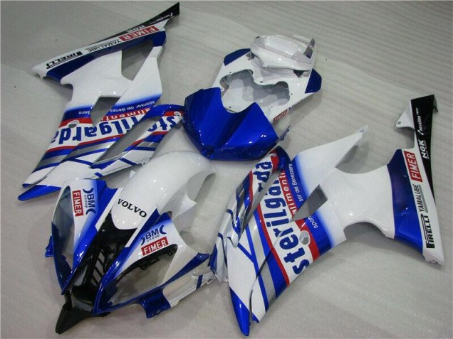 Blanco Azul Sterilgarda Volvo Carenado Moto Yamaha R6 2008-2016 Blanco Azul Sterilgarda Volvo Carenado Moto Yamaha R6 2008-2016