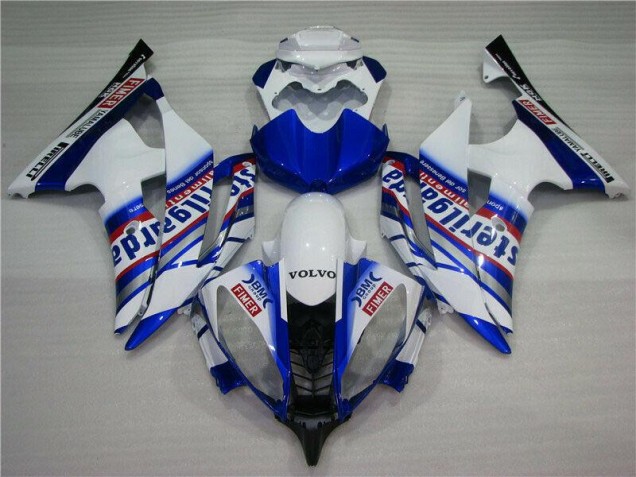 Blanco Azul Sterilgarda Volvo Carenado Moto Yamaha R6 2008-2016 Blanco Azul Sterilgarda Volvo Carenado Moto Yamaha R6 2008-2016