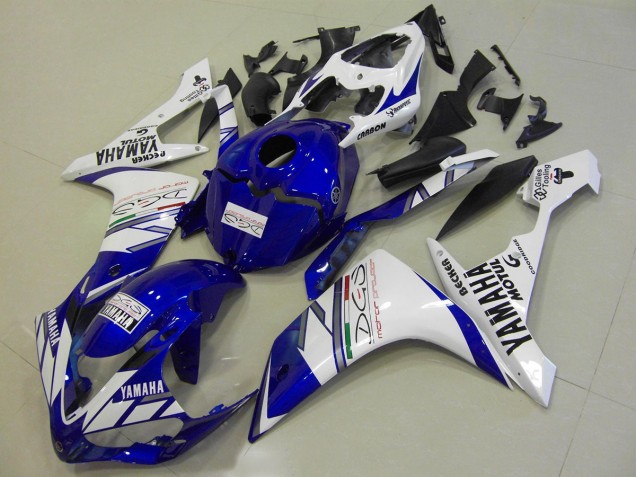 Blanco Azul Tri Colour Carenado Moto Yamaha R1 2007-2008 Blanco Azul Tri Colour Carenado Moto Yamaha R1 2007-2008
