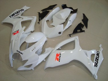 Blanco Carenado Moto Suzuki GSXR 750 K6 2006-2007