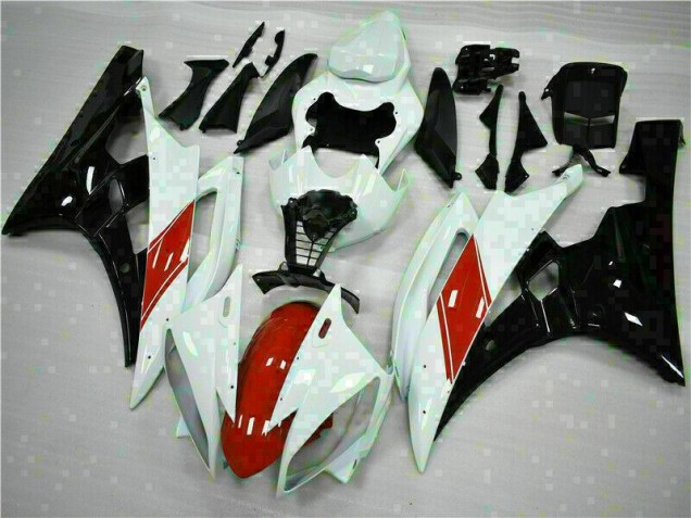 Blanco Carrocería Motocicletas Yamaha R6 2006-2007 Blanco Carrocería Motocicletas Yamaha R6 2006-2007