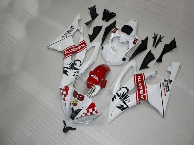 Blanco Carrocería Motocicletas Yamaha R6 2008-2016 Blanco Carrocería Motocicletas Yamaha R6 2008-2016