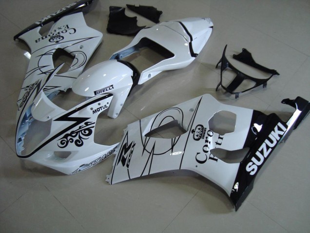 Blanco Corona Carenado Moto Suzuki GSXR 1000 K3 2003-2004 Blanco Corona Carenado Moto Suzuki GSXR 1000 K3 2003-2004