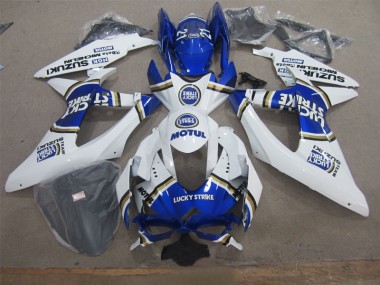Blanco Lucky Strike Azul Motul Carenado Moto Suzuki GSXR 600 K8 2008-2010