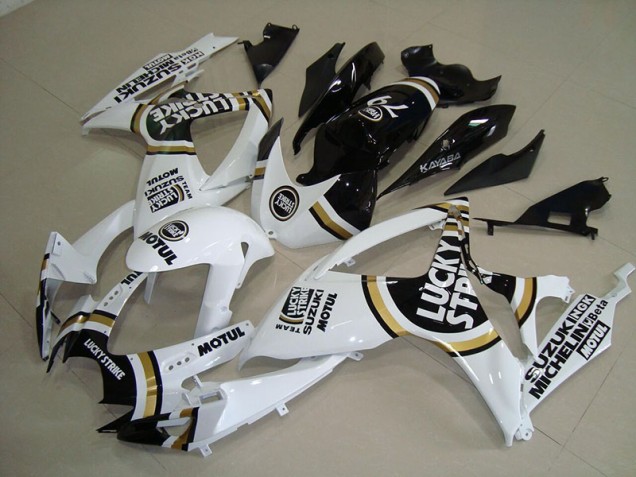 Blanco Lucky Strike Negro Motul Carenado Moto Suzuki GSXR 750 K6 2006-2007 Blanco Lucky Strike Negro Motul Carenado Moto Suzuki GSXR 750 K6 2006-2007