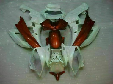 Blanco Marrón Carenado Moto Yamaha R6 2006-2007