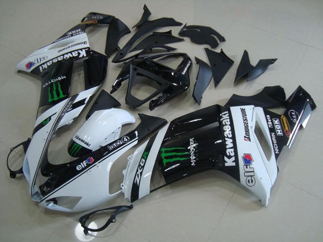 Blanco Monster Carenado Moto Kawasaki ZX6R 2007-2008 Blanco Monster Carenado Moto Kawasaki ZX6R 2007-2008