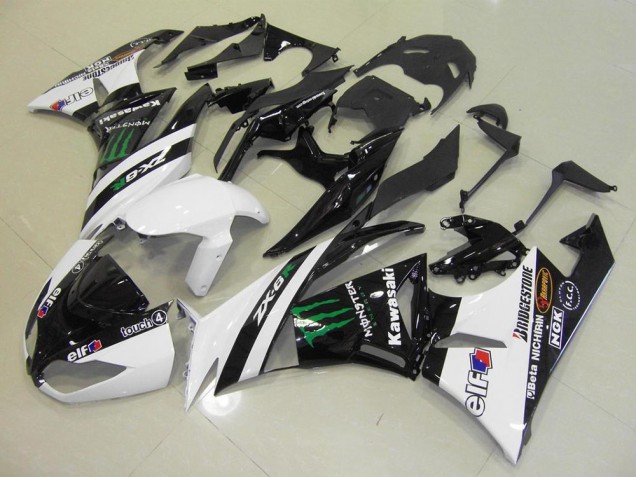 Blanco Monster Carenado Moto Kawasaki ZX6R 2009-2012 Blanco Monster Carenado Moto Kawasaki ZX6R 2009-2012