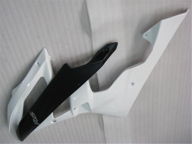 Blanco Negro ABS Moto Plástica Yamaha R6 2006-2007 Blanco Negro ABS Moto Plástica Yamaha R6 2006-2007
