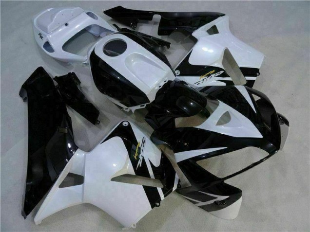 Blanco Negro ABS Moto Plástico Honda CBR 600 RR 2005-2006 Blanco Negro ABS Moto Plástico Honda CBR 600 RR 2005-2006