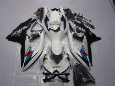 Blanco Negro Carenado Moto Suzuki GSXR 1000 K7 2007-2008