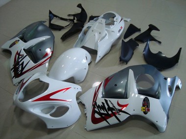 Blanco Negro Carenado Moto Suzuki GSXR 1300 Hayabusa 1996-2007