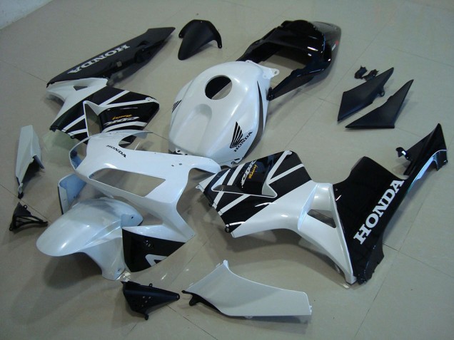 Blanco Negro Carenados Moto Honda CBR 600 RR 2003-2004 Blanco Negro Carenados Moto Honda CBR 600 RR 2003-2004