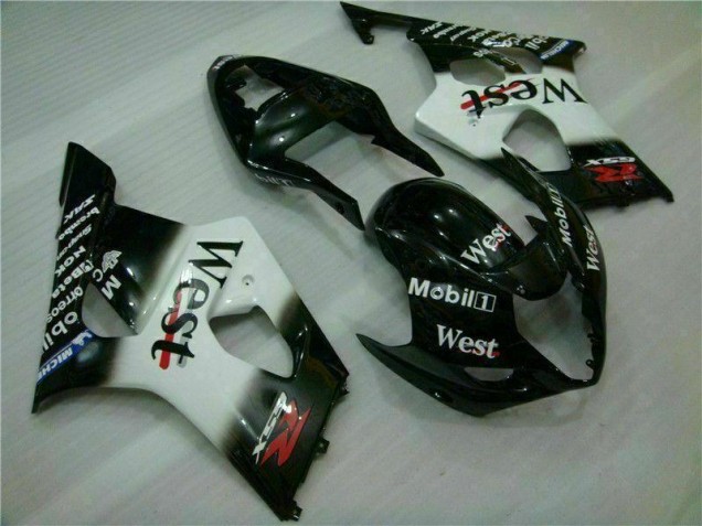 Blanco Negro Carrocería Motocicletas Suzuki GSXR 1000 K3 2003-2004 Blanco Negro Carrocería Motocicletas Suzuki GSXR 1000 K3 2003-2004
