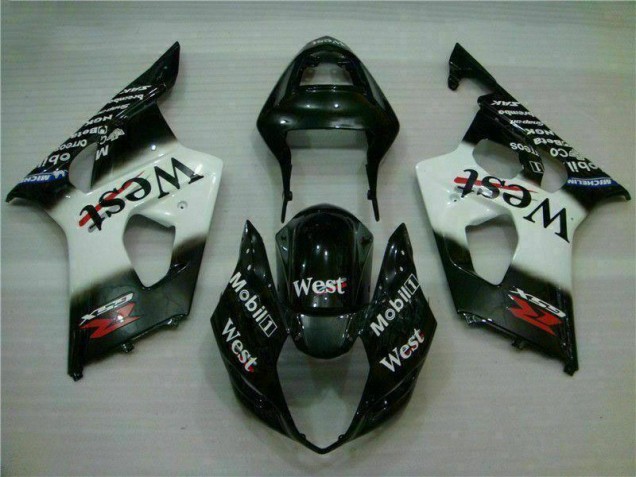 Blanco Negro Carrocería Motocicletas Suzuki GSXR 1000 K3 2003-2004 Blanco Negro Carrocería Motocicletas Suzuki GSXR 1000 K3 2003-2004